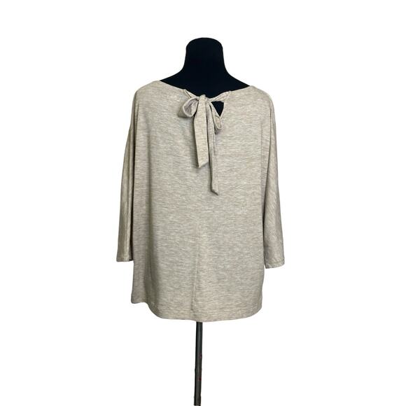 Loft oatmeal 3/4 dolman sleeves top size M - Picture 10 of 11